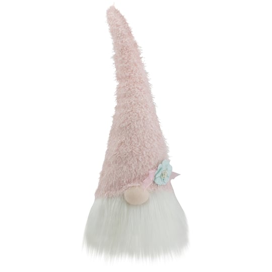 16" Pink & White Easter Gnome Head with Blue Flower By Northlight | 16" x 6" x 6" | Michaels®